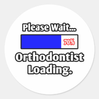 Vänta...Orthodontist-laddning Runt Klistermärke