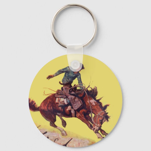 Vänta på Cowboy Nyckelring (Framsida)