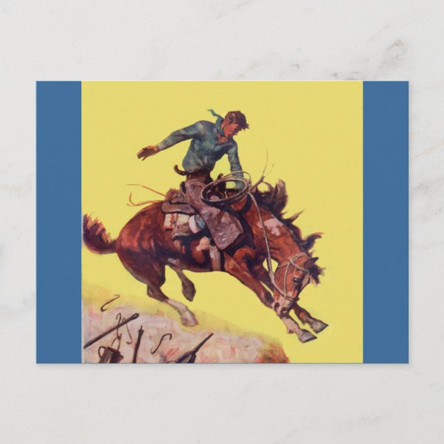 Vänta på Cowboy Vykort (Framsida)