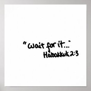 Vänta på den enkla typografin för bibelcitat poster