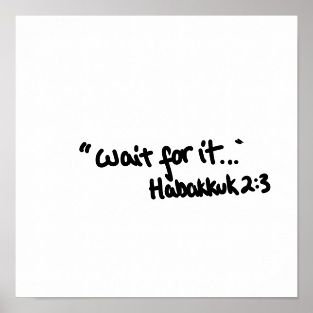 Vänta på den enkla typografin för bibelcitat poster (Framsidan)