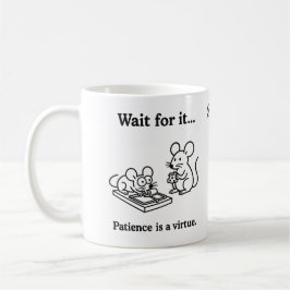 Vänta på det möss kaffemugg