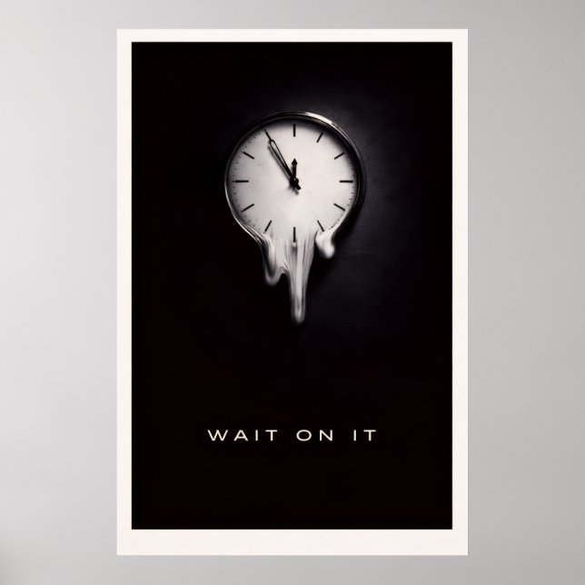 Vänta på det nej - Motiverande Tyst Kraft Poster (Framsidan)