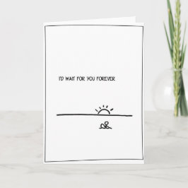 "Vänta på dig" - Surfing Valentinkortet Helgkort