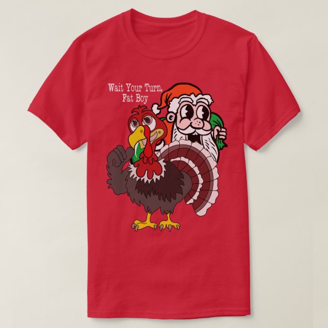 Vänta på din svängande Tjock Boy T Shirt (Design framsida)