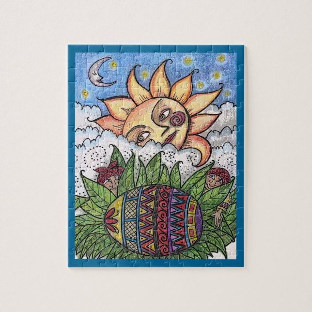 Vänta på ditt Påskägg i Pysanka Pussel (Vertikal)