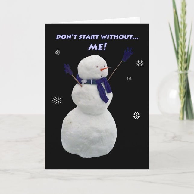 Vänta på Frosty! Helgkort (Framsida)