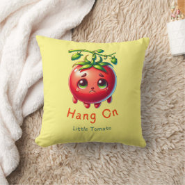Vänta på Little Tomato T-Shirt, Tomato Älskare Gif Kudde