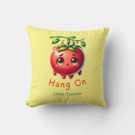Vänta på Little Tomato T-Shirt, Tomato Älskare Gif Kudde