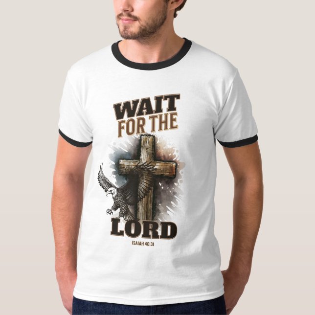 Vänta på LORD Isaiah 40:31 T Shirt (Framsida)