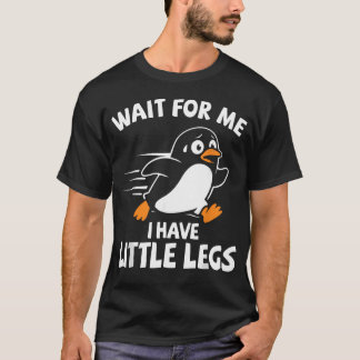 Vänta på mig jag har små ben kortbent vandrare t shirt