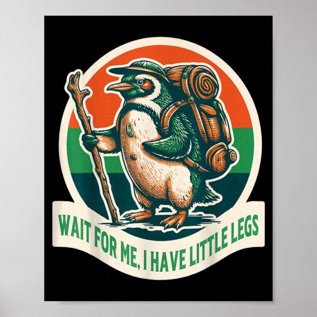 Vänta på mig, jag har små ben Pingvin vandring rol Poster (Framsidan)