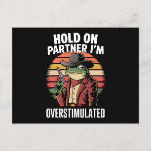 Vänta på partner jag är överstimulerad Cowboygrog Vykort