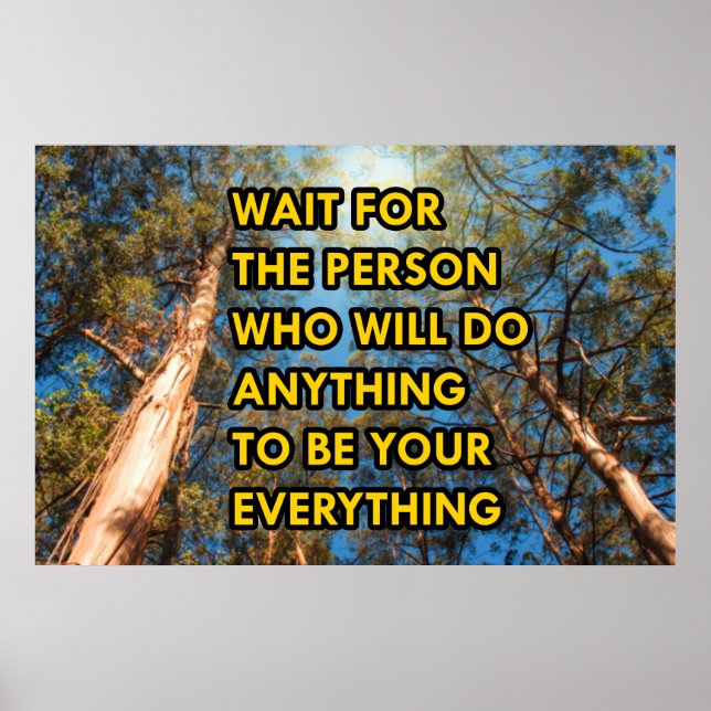 Vänta på personen som gör något poster (Framsidan)