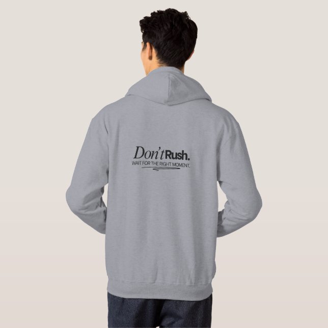 Vänta på rätt ögonblick Motivationskläder  Hoodie (Hel baksida)