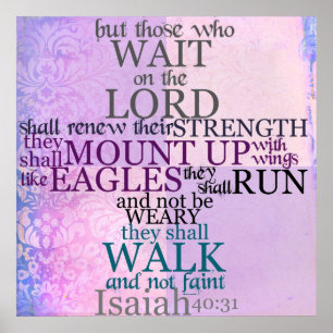 Vänta på skriften (Isaiah 40:31) Poster