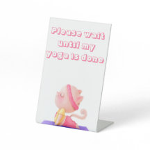 vänta på yoga-katt