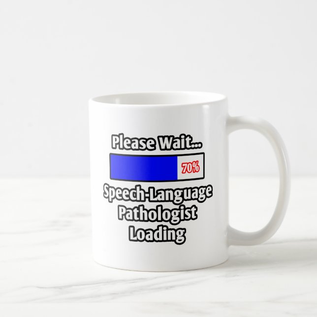 Vänta...Tal-språkets patologist läser in Kaffemugg (Höger)