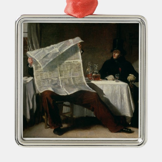Vänta tiderna, 1831 (olja på kanfas) julgransprydnad metall (Framsidan)