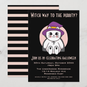 VÄNTA TILL PARTY HALLOWEEN FEST INBJUDNINGAR