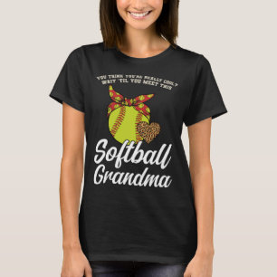 Vänta tills du träffar den här softball mormapspor t shirt
