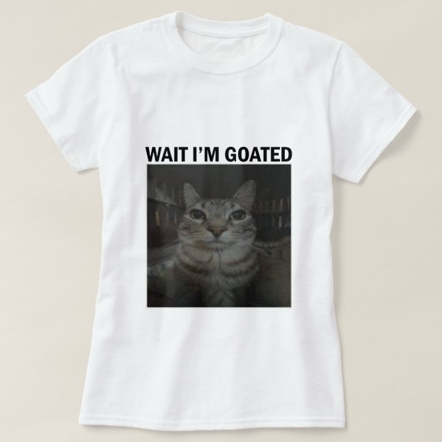 Vänta tills jag är Fånig Cat Meme Funny Cat Meme-g T Shirt (Design framsida)