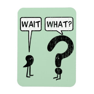 Vänta, vad? Grammar-Tecknad Magnet