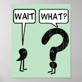 Vänta, Vad? Grammatik Humor Poster
