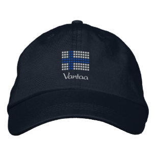 Vantaa hattu - Finska Flagga Hat Broderad Keps