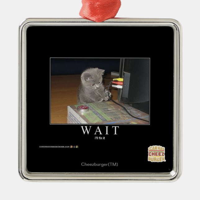 Väntan Julgransprydnad Metall (Framsidan)