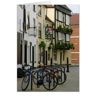 Väntande cyklar, Worcester, England kort