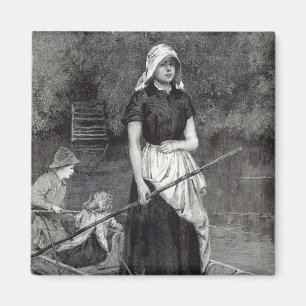 Väntande far, från "fritidtimme", 1888 magnet