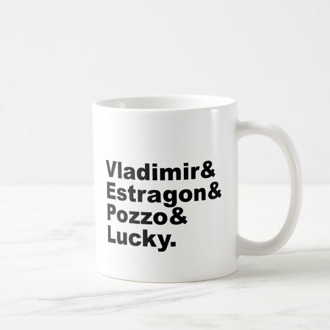 Väntande Godot - Vladimir Estragon lyckliga Pozzo Kaffemugg (Höger)