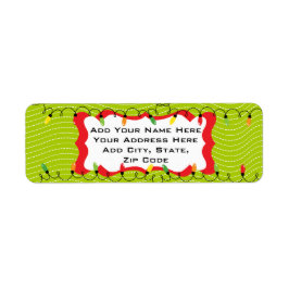 Väntande Helgdag för jul i Ljus Returadress Etikett