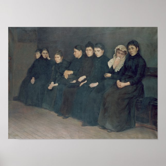 Väntande i Clinic, 1888 Poster (Framsidan)