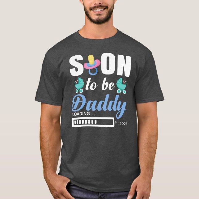 Väntande pappor 2023 förväntat far 2023  t shirt (Framsida)
