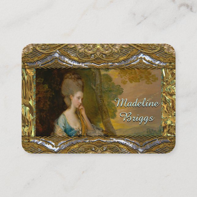 Väntande pärlemorfärg elegant professionell visitkort (Framsida)