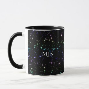 Väntande regnbågsstjärnor Glitter i Nattens Himlar Mugg