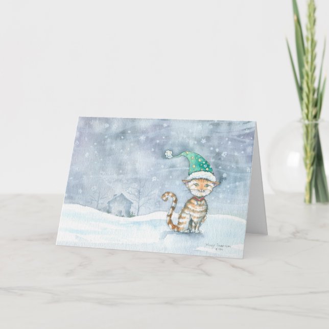 Väntande Santa helgdagkort Helgkort (Framsida)