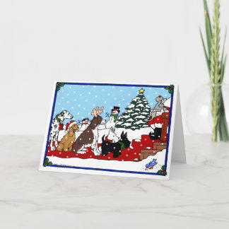 VÄNTANDE SANTA HELGKORT