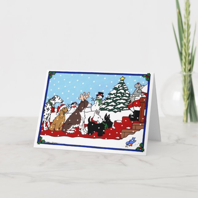 VÄNTANDE SANTA HELGKORT (Framsida)