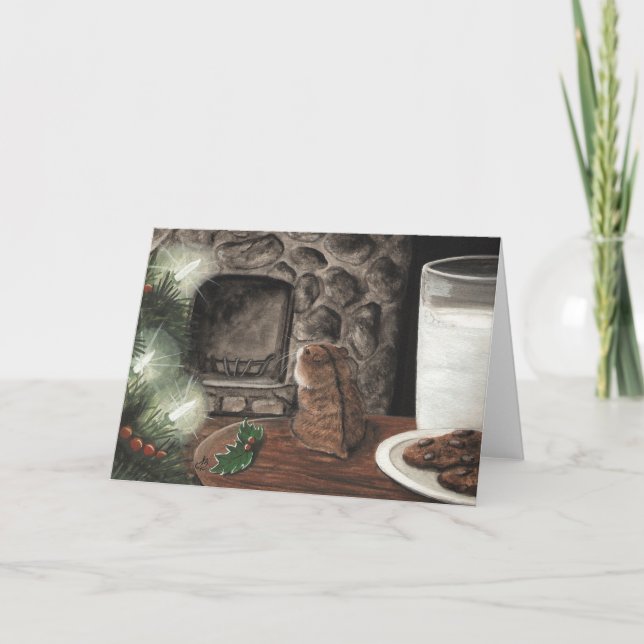 Väntande Santa Helgkort (Framsida)