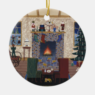 Väntande Santa Julgransprydnad Keramik