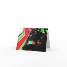 Väntande Santa julkort