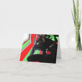 Väntande Santa julkort Helgkort