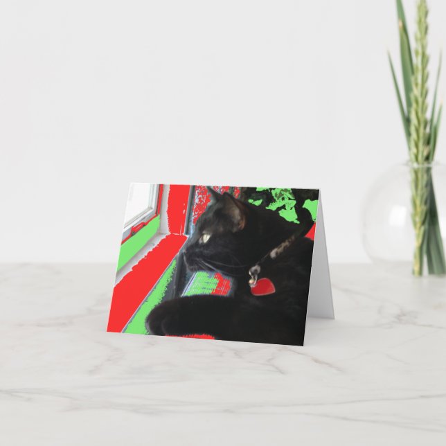 Väntande Santa julkort Helgkort (Framsida)