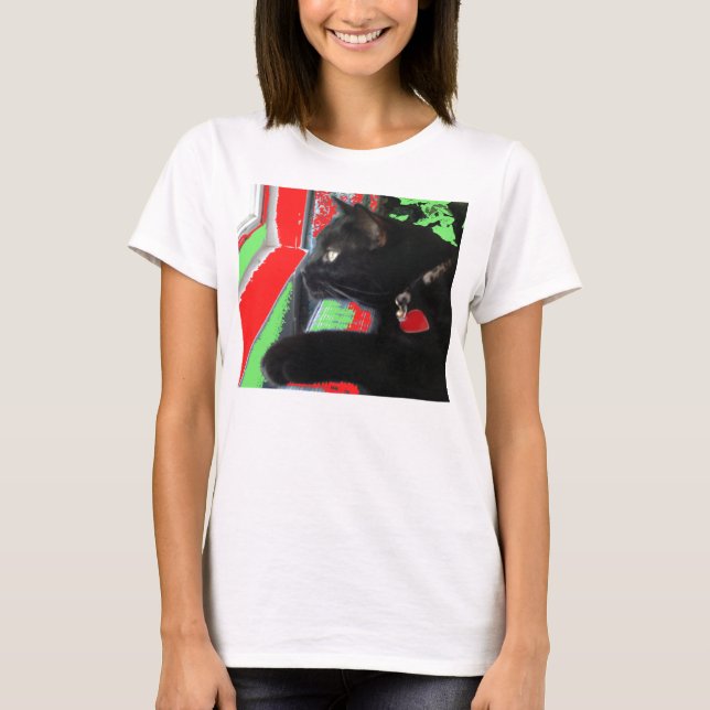 Väntande Santa T-tröja Tee Shirt (Framsida)