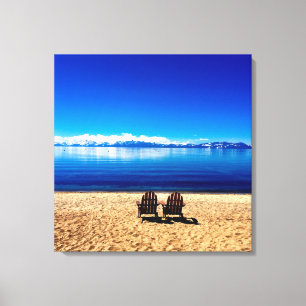 Väntande sommar på Lake Tahoe Canvastryck