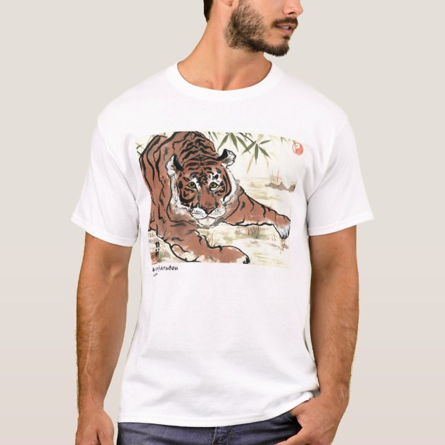 Väntande tiger tee shirt (Framsida)