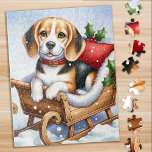 Väntande Vår - Labrador Puppy - Svart lab Pussel<br><div class="desc">En liten svart labrador Puppy som väntar på vår. 

Väntar på Vår - Originalteckning av Judy Burrows @ Black Hund Art</div>